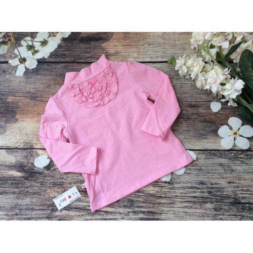 Áo cổ lọ cotton thun co giãn bé gái size 6-10-